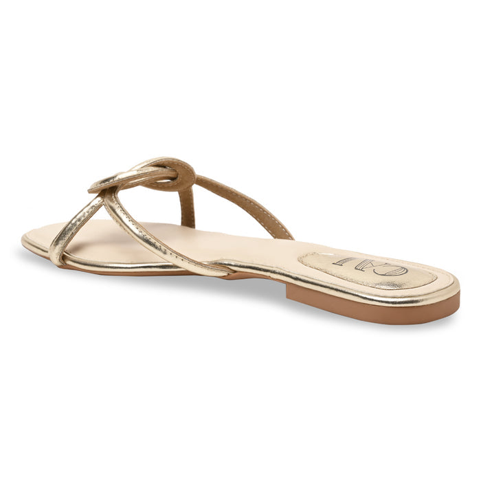 Twisted Strap Gold Flat