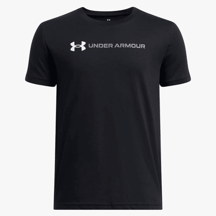 Under Armour Boys Logo Wordmark Short Sleeve Tee 001 Black | Under Armour