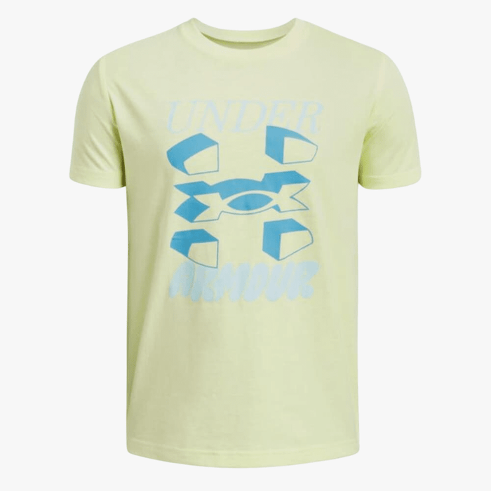 Under Armour Boys Split Logo Short Sleeve Tee 727 Yellow Under Armour