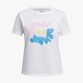 Under Armour Girls Bubble Wordmark Short Sleeve Tee 100 White | Under Armour