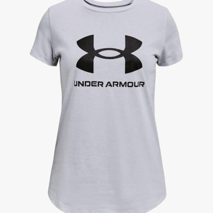 Under Armour Girls Live Sportstyle Graphic Short Sleeve Tee 011 Grey Under Armour