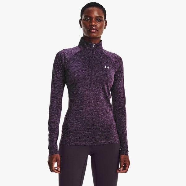 Under Armour Ladies New Tech 1/2 Zip 541 Purple | Under Armour