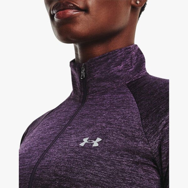 Under Armour Ladies New Tech 1/2 Zip 541 Purple | Under Armour