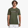 Under Armour Mens Camo Chest Stripe Short Sleeve Tee 390 Olive Under Armour