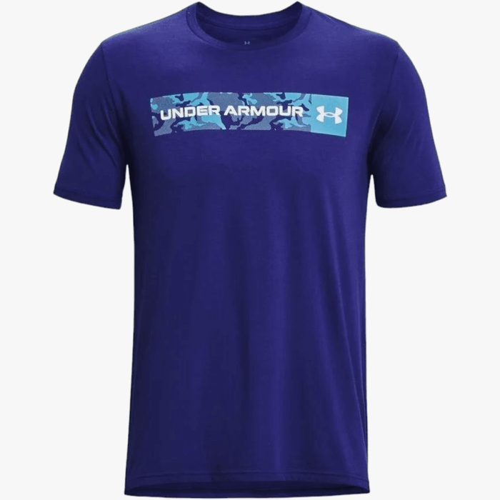 Under Armour Mens Camo Chest Stripe Short Sleeve Tee 468 Blue Under Armour