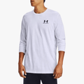 Under Armour Mens Sportstyle Left Chest Long Sleeve Tee 100 White | Under Armour