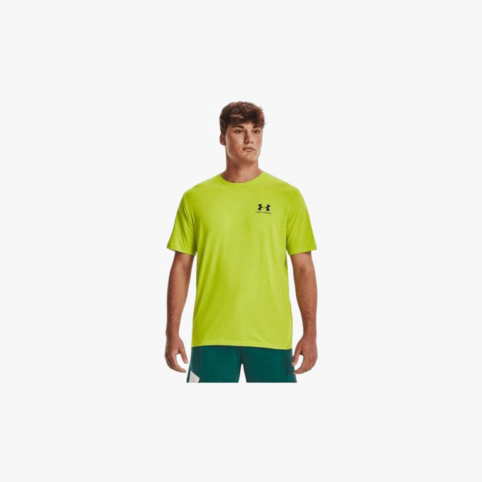 Under Armour Mens Sportstyle Left Chest Short Sleeve Tee 324 Lime Under Armour