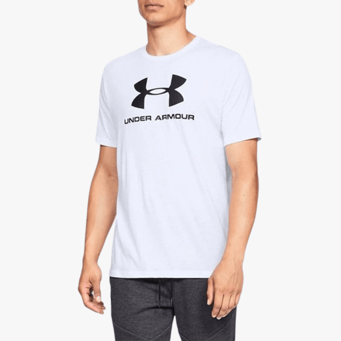 Under Armour Mens Sportstyle Logo Short Sleeve Tee White Under Armour