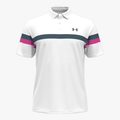 Under Armour Mens T2g Blocked Short Sleeve Golfer 100 White Under Armour
