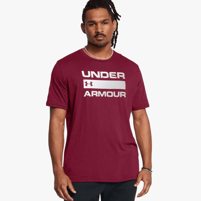 Under Armour Mens Team Issue Wordmark Short Sleeve Tee 625 Maroon | Under Armour