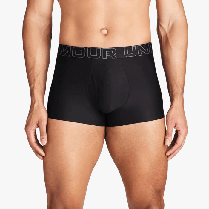 Under Armour Mens Tech 3" Solid Boxer Briefs 3 Pack 001 Black Under Armour