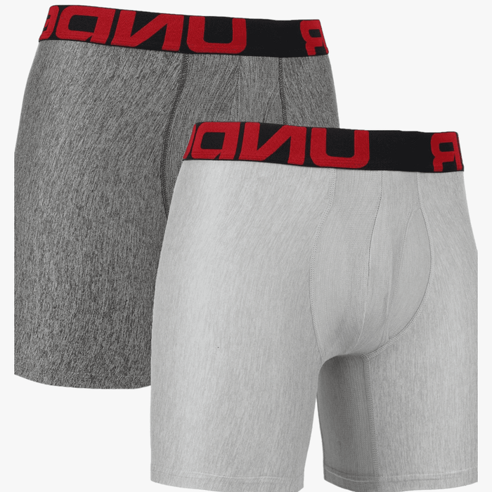 Under Armour Mens Tech 6" 2 Pack Boxer Briefs 011 Multi Under Armour