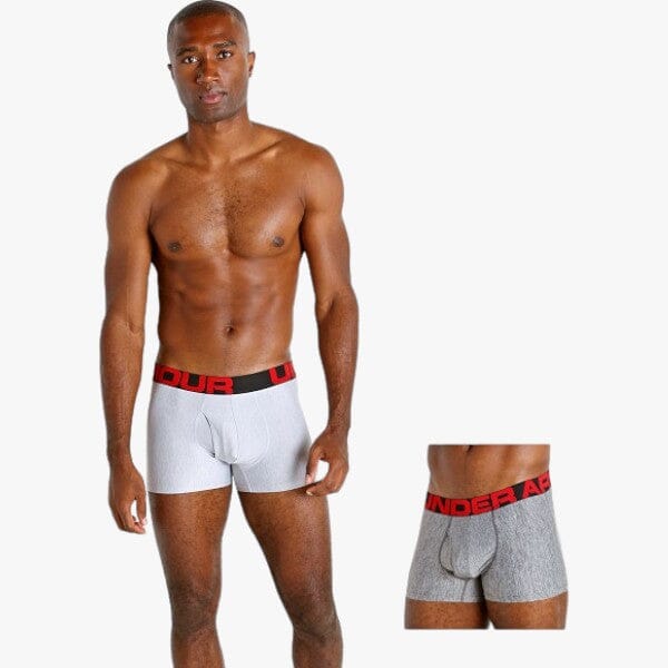 Under Armour Men's Ua Tech 3 Boxer jock? 2 Pack 011 Grey White | Under Armour