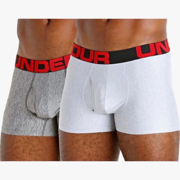 Under Armour Men's Ua Tech 3 Boxer jock? 2 Pack 011 Grey White | Under Armour