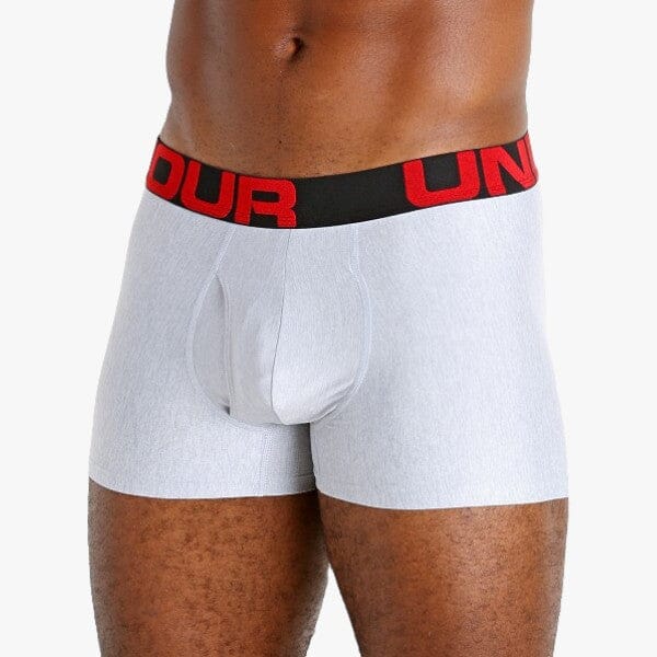 Under Armour Men's Ua Tech 3 Boxer jock? 2 Pack 011 Grey White | Under Armour