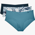 Under Armour Womens Hipster 3 Pack Printed 597 Blue Multi Under Armour