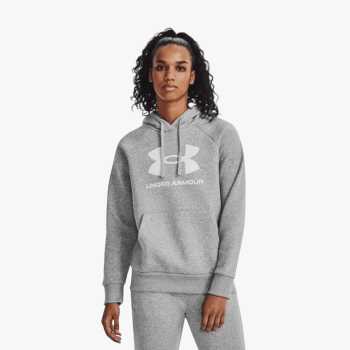 Under Armour Womens Rival Fleece Big Logo Hoodie 012 Grey | Under Armour