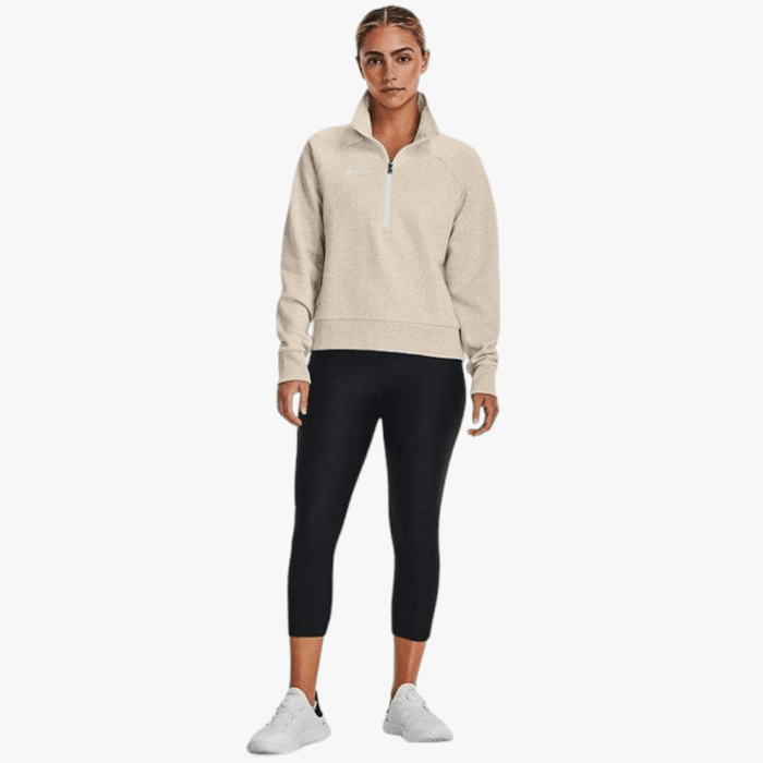 Under Armour Womens Rival Fleece Hz Sweater Oatmeal 784 Under Armour