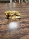 Wade Whimsie Leopard , Wade England Caramel Brown Porcelain Figurine