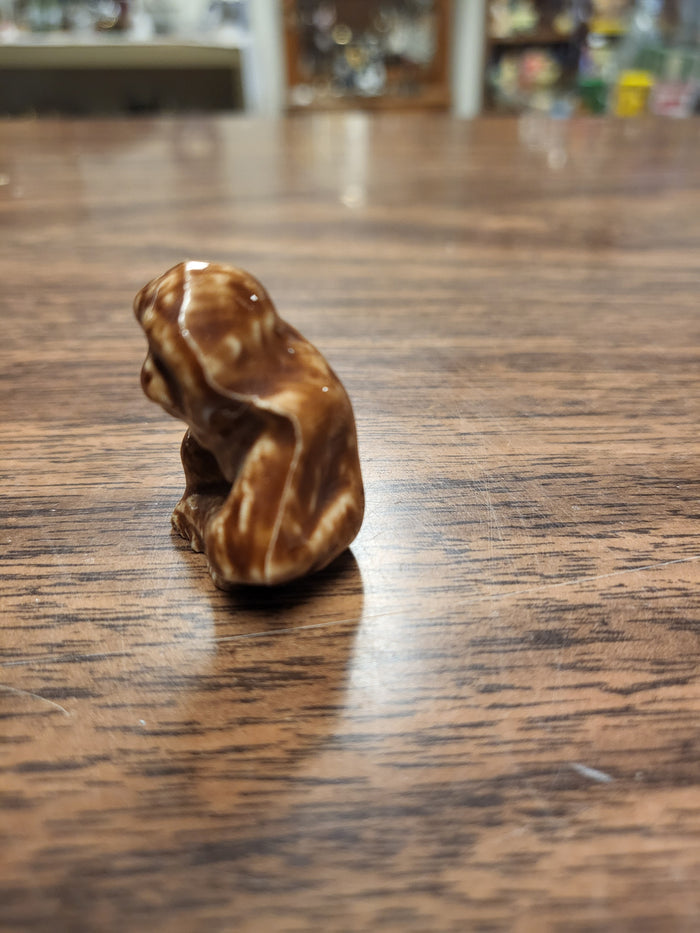 Wade Whimsie Orangutan, Wade England Brown Porcelain Figurine