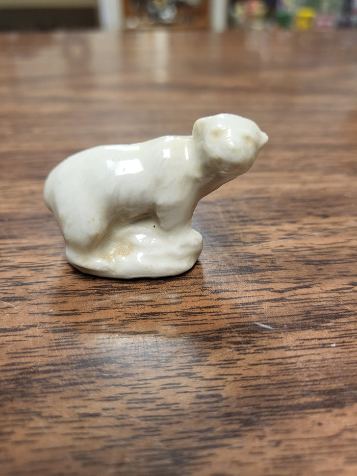 Wade Whimsie Polar Bear, Wade England White Porcelain Figurine