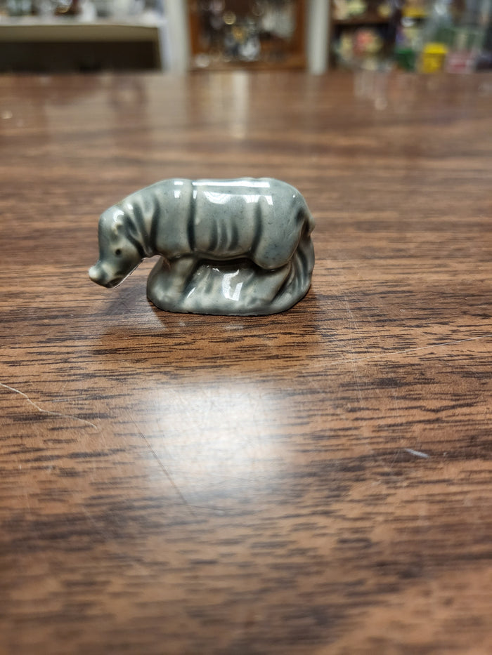 Wade Whimsie Rhinoceros, Wade Rhino Grey Porcelain Figurine