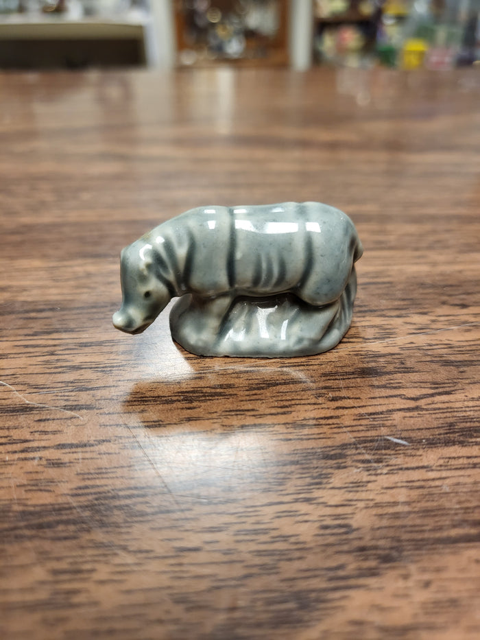 Wade Whimsie Rhinoceros, Wade Rhino Grey Porcelain Figurine