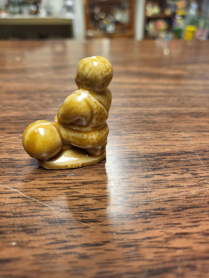 Wade Whimsie Strongman, Wade England Caramel Brown Weightlifter Porcelain Figurine