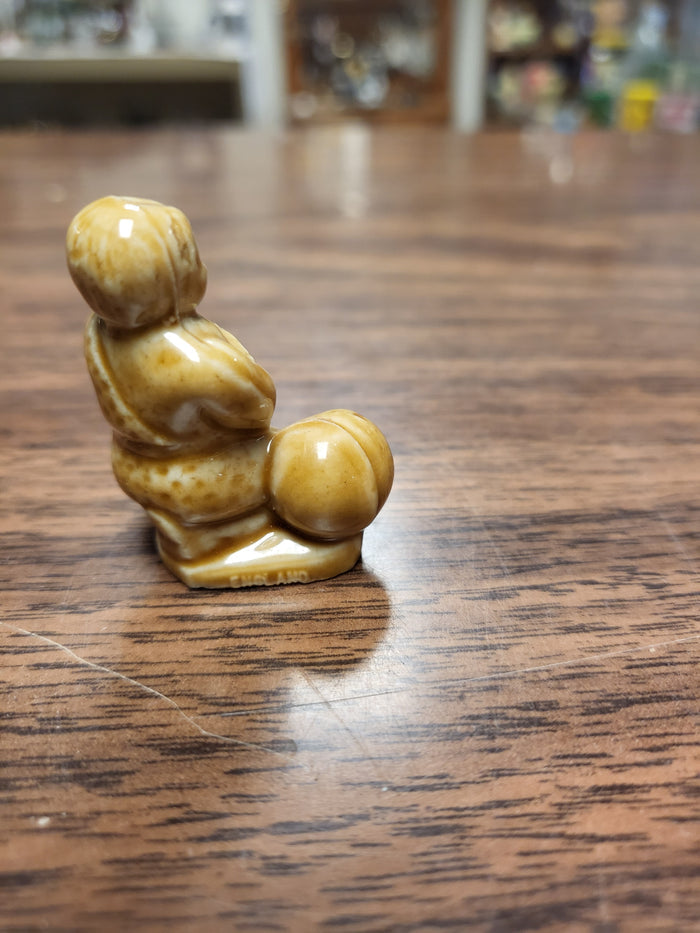 Wade Whimsie Strongman, Wade England Caramel Brown Weightlifter Porcelain Figurine