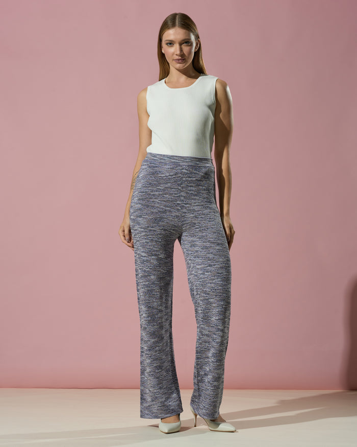 Wide-Leg Knit Trousers