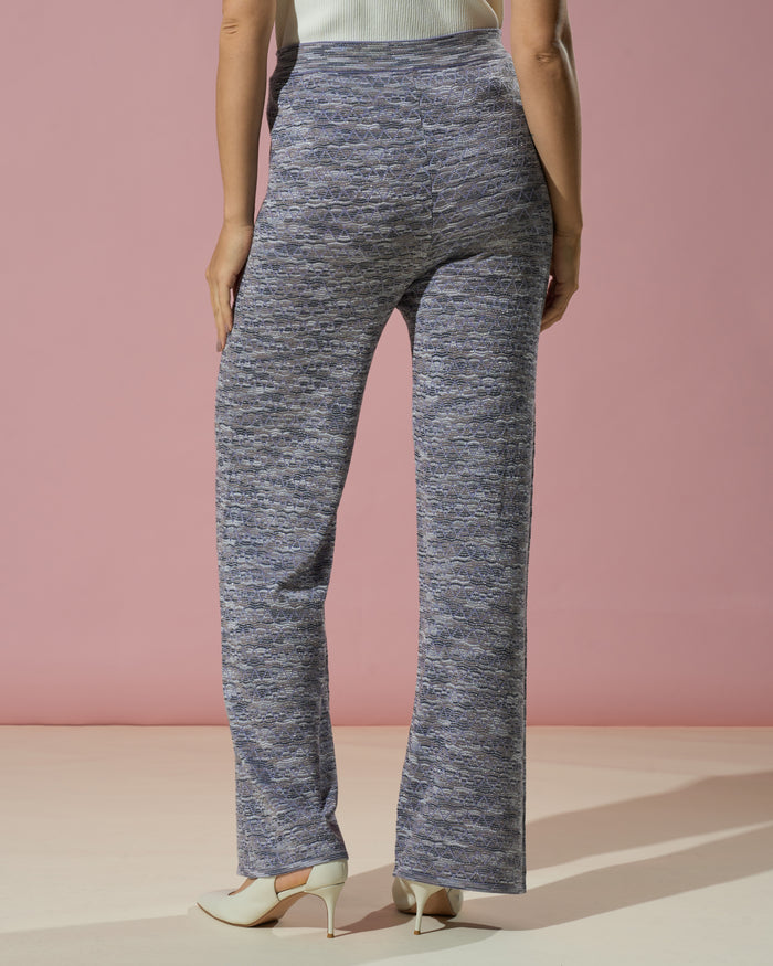 Wide-Leg Knit Trousers