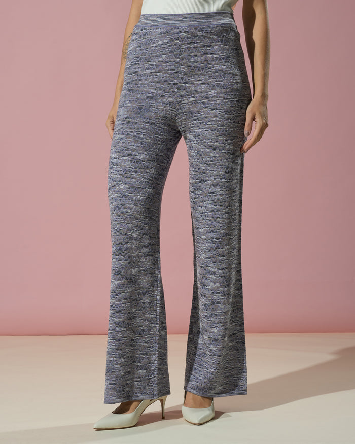 Wide-Leg Knit Trousers