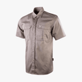 Wildebees Mens Contton Short Sleeve Canvas Shirt Khak Wildebees