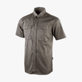 Wildebees Mens Contton Short Sleeve Canvas Shirt Olive Wildebees