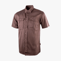 Wildebees Mens Contton Short Sleeve Canvas Shirt Taupe Wildebees