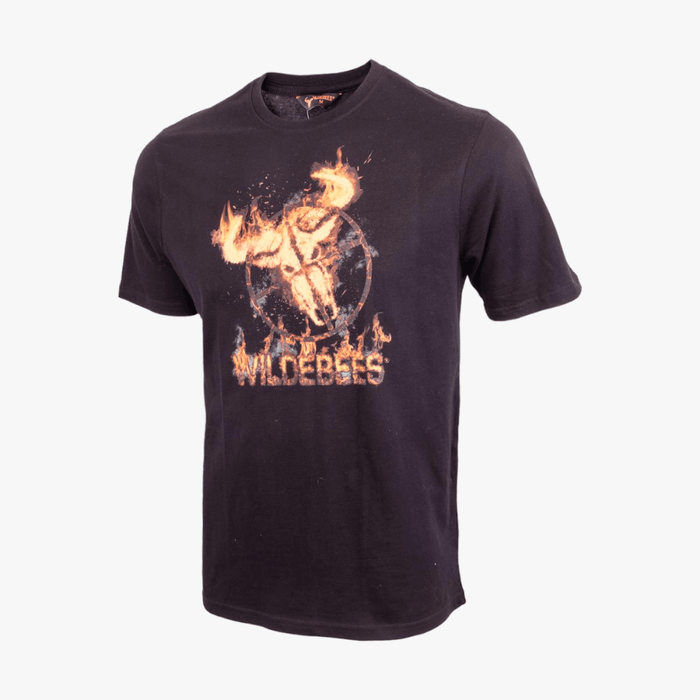 Wildebees Mens Flame Target Short Sleeve Tee Black Wildebees