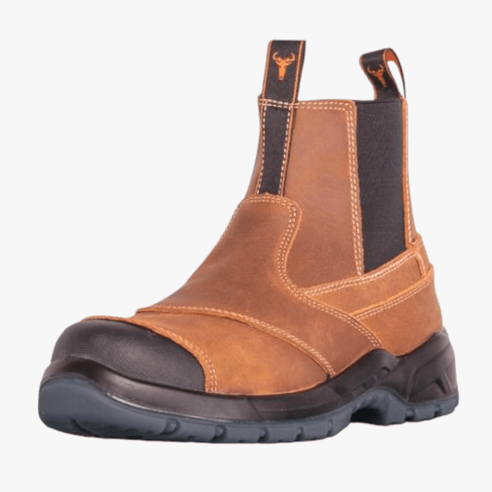 Wildebees Mens Swartkoppie Composite Toe Leather Boot Brown Wildebees