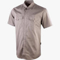Wildebees Mens Twill Vented Shirt Khaki Wildebees