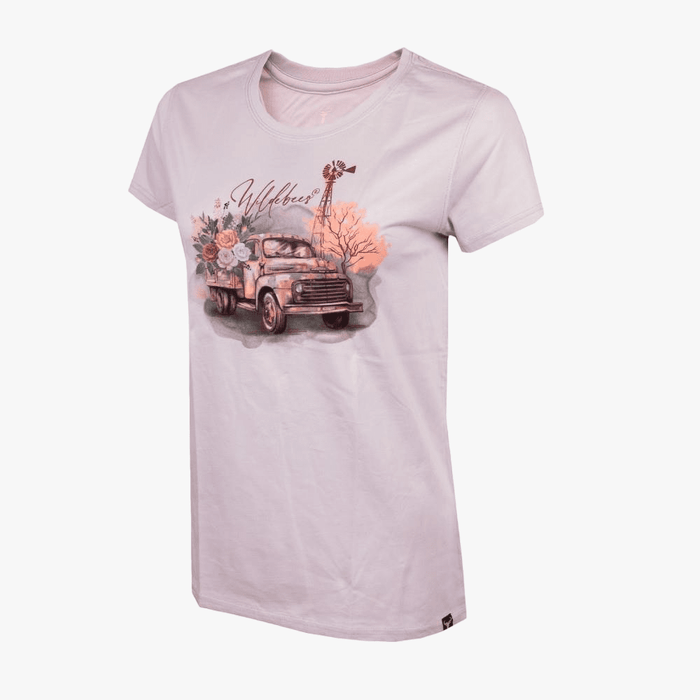 Wildebees Womens Driving Miss Daisy Short Sleeve Tee Dew Kist | Wildebees