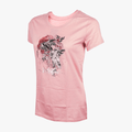 Wildebees Womens Floral Skull Short Sleeve Tee Pearl Shimmer | Wildebees
