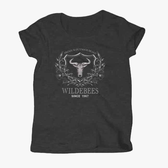 Wildebees Womens Shield Tp Short Sleeve Tee Charcoal Mel | Wildebees