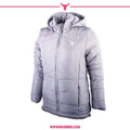 Wildebees Womens Teddy Fleece Plain Puffer Jacket Platinum | Wildebees