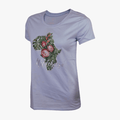 Wildebees Womens Tropical Africa Short Sleeve Tee Lilac Ash Mel | Wildebees