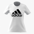 Adidas Womens Big Logo Short Sleeeve Tee Shirt White | Adidas