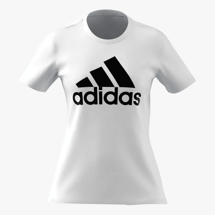 Adidas Womens Big Logo Short Sleeeve Tee Shirt White | Adidas