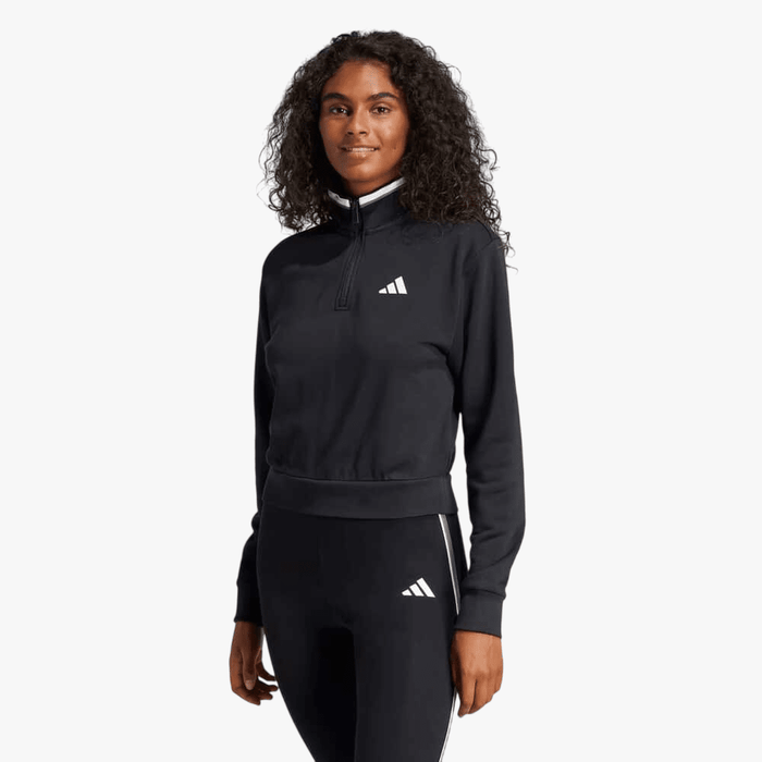 Adidas Womens Cb 1/4 Zip Track Jacket Black | Adidas