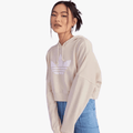 adidas Womens Cropped Hoodie Beige adidas