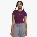 Nike Womens Cropped Top Graphic Tee Bordeaux Nike