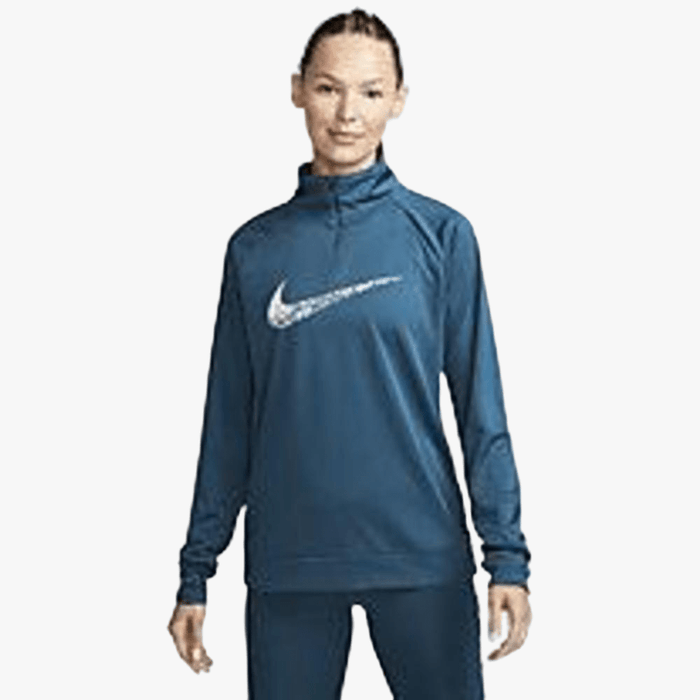 Nike Womens Df Swoosh Run Midlayer 1/4 Zip Sweater Vlr Blue | Nike