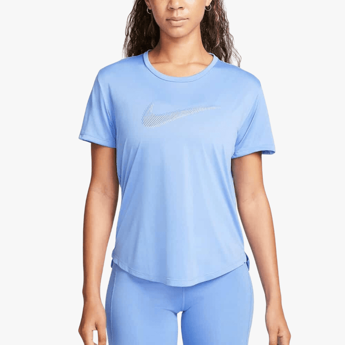 Nike Womens Dri Fit Swoosh Short Sleeve Tee Blue | Nike